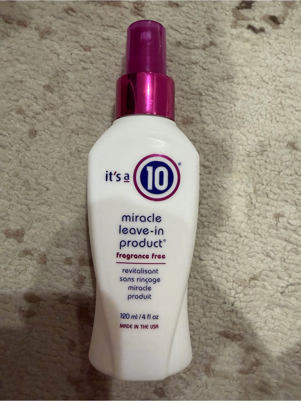 Ulta Beauty It's a 10 Miracle โ White Bottle with Pink Cap